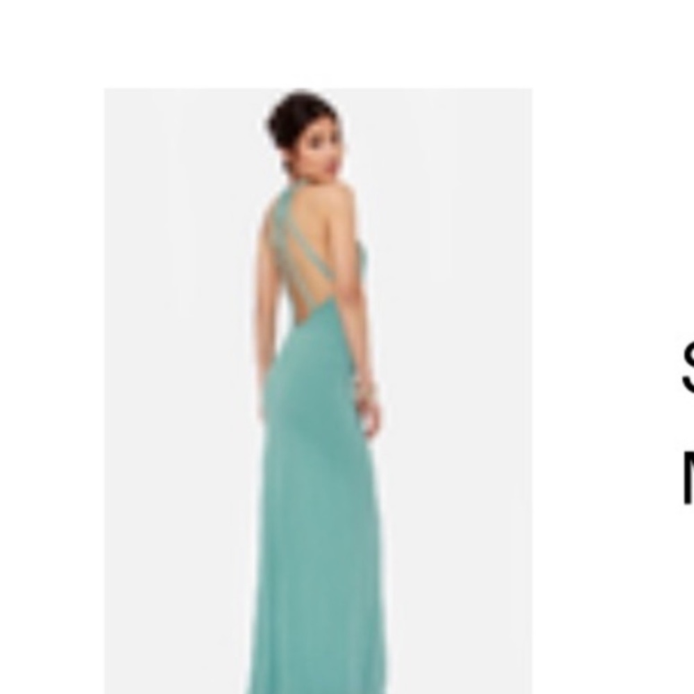 LuLu’s mint strap back maxi dress